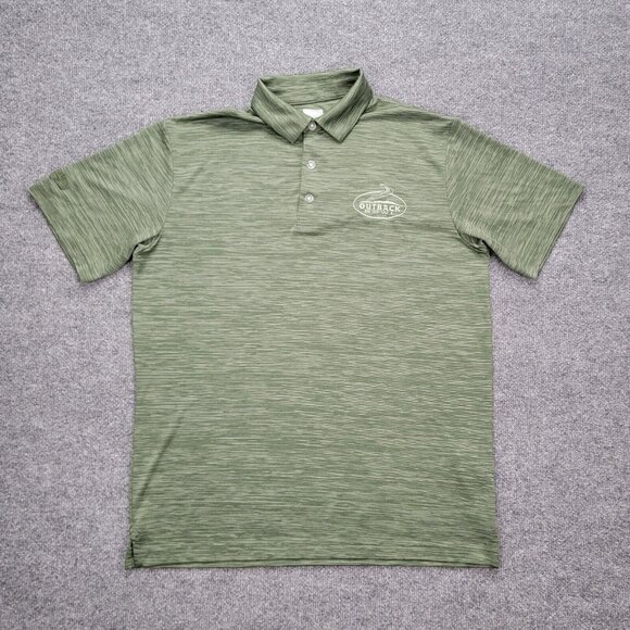 Callaway Opti Dri Polo Shirt Mens Medium Green Golf Casual Outback Bowl Logo‎ - Picture 1 of 8